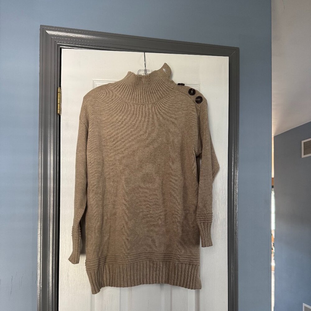 Womens Wanna B Size S Long Sleeve Solid Color Sweater Ribbed Cuffs/Bottom/Neck